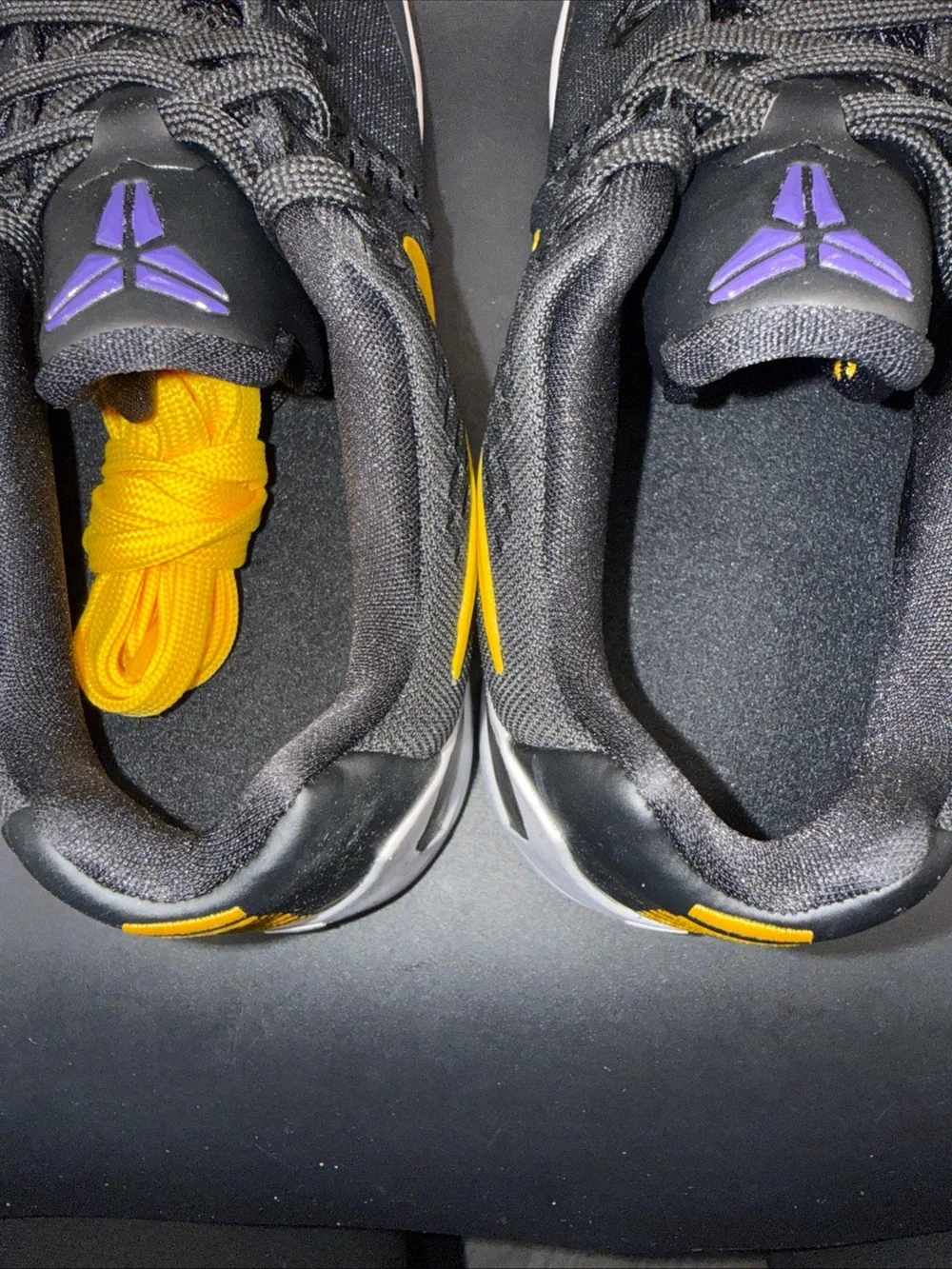 Size 6.5Y - Nike Kobe 9 EM GS Lakers Away, FV3607-003, New With Box (No Lid)